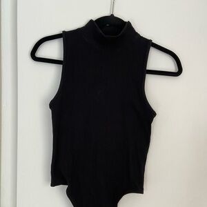 Black Sleeveless Bodysuit
